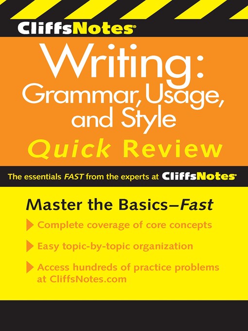 Title details for CliffsNotes Writing by Claudia L Reinhardt - Available